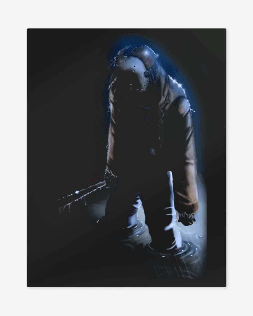 Print metalico Negro de JASON VOORHEES