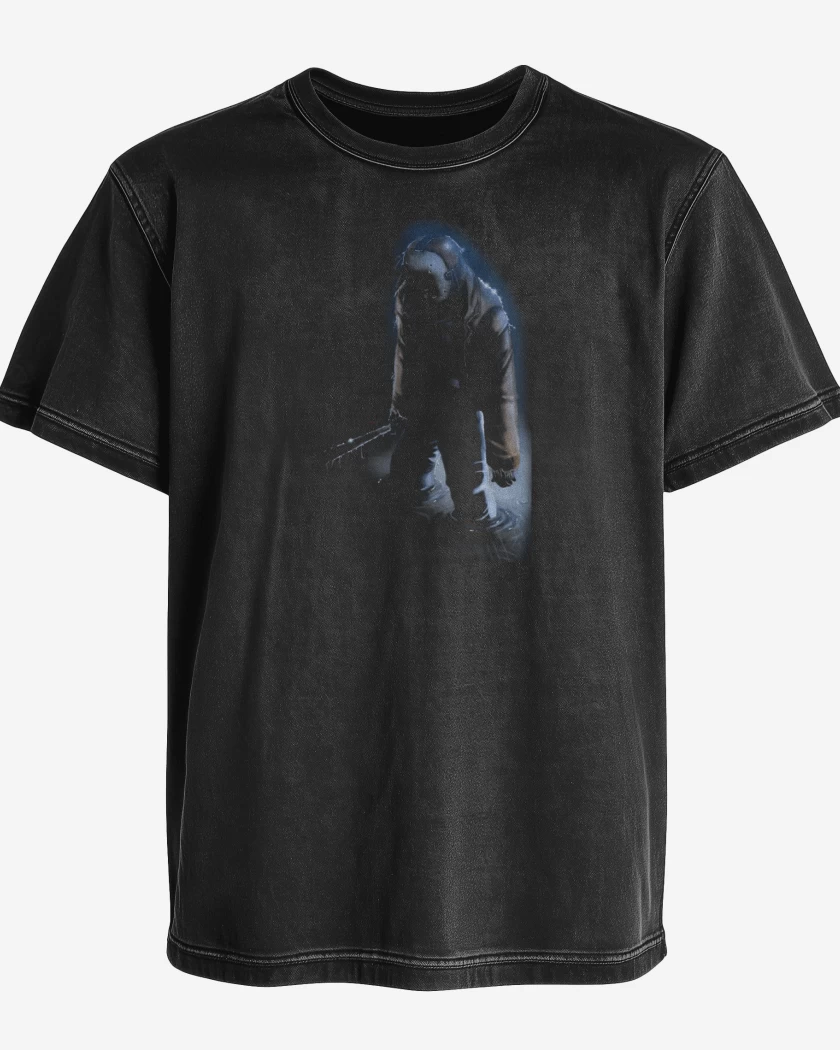 Polera desgastada Negro de JASON VOORHEES