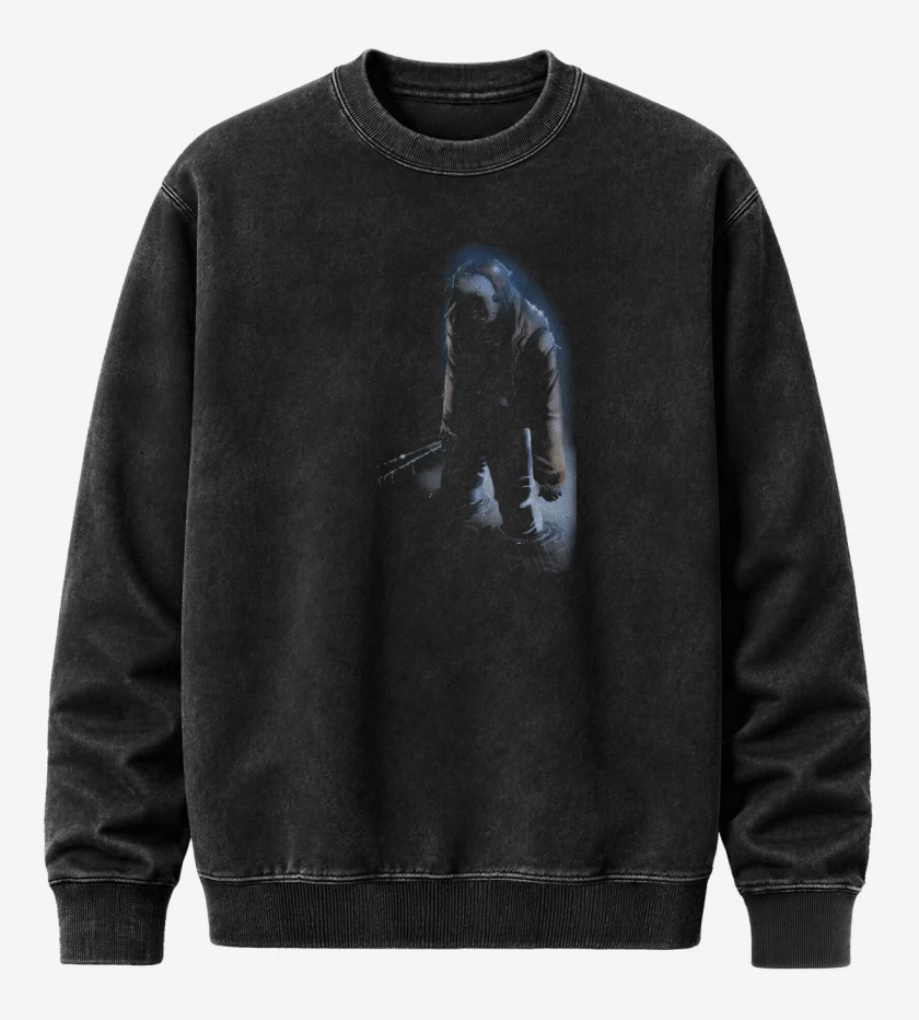 Poleron Polo Acid Wash Negro de JASON VOORHEES