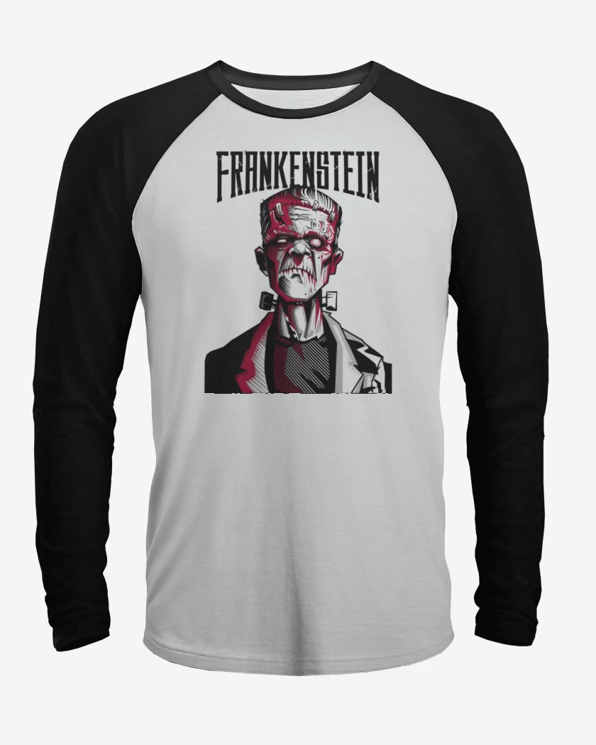 Polera Raglan Blanco / Negro de FRANKENSTEIN