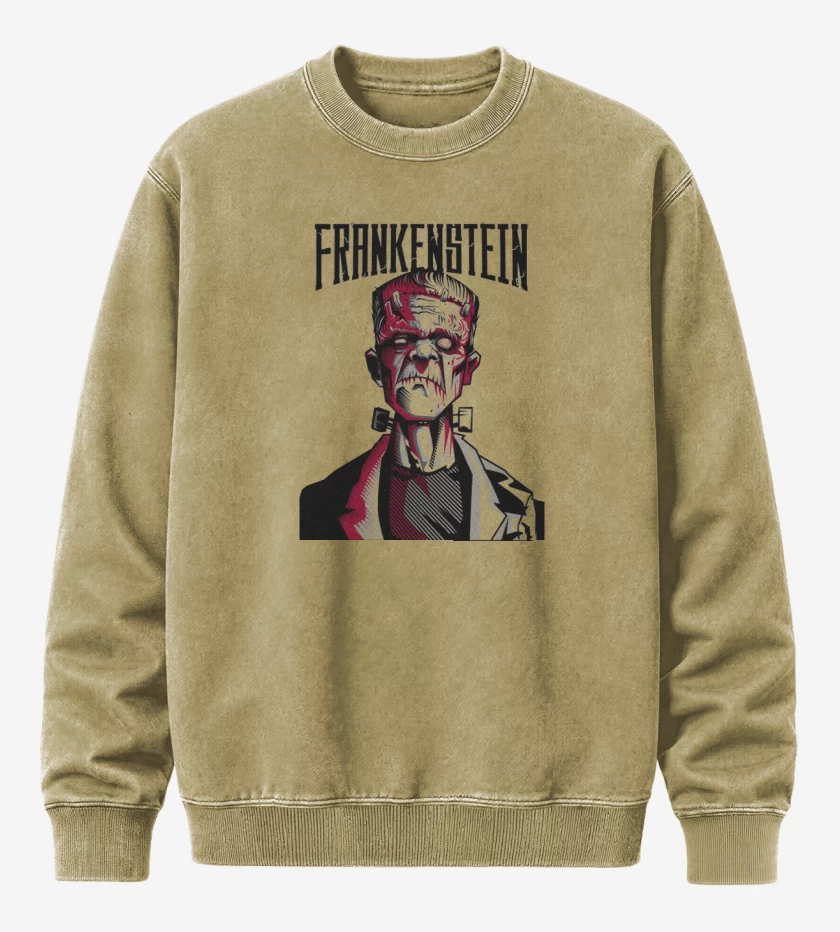 Poleron Polo Acid Wash Beige de FRANKENSTEIN
