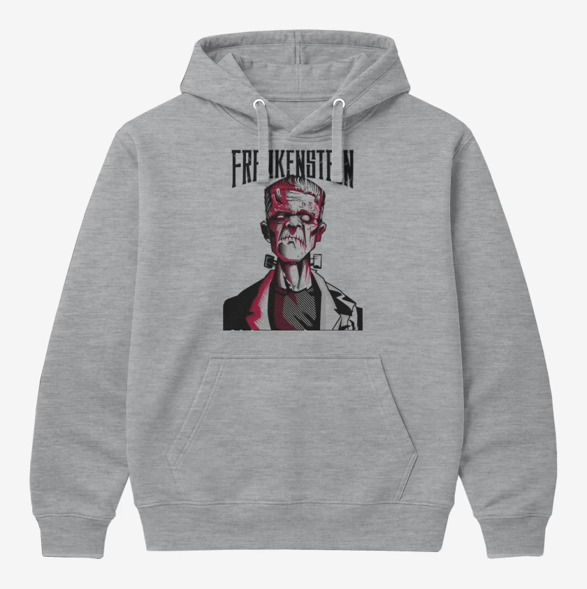 Polerón Canguro Gris Melange de FRANKENSTEIN