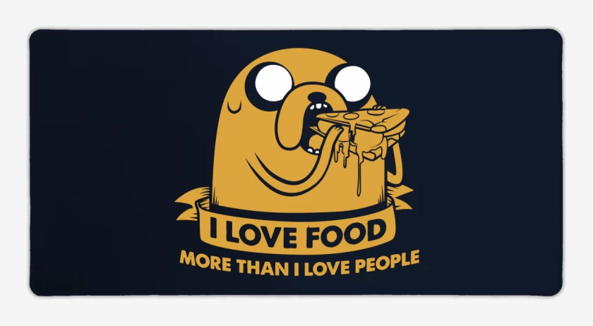 Mouse pad Gamer Adventure Time - I love Food