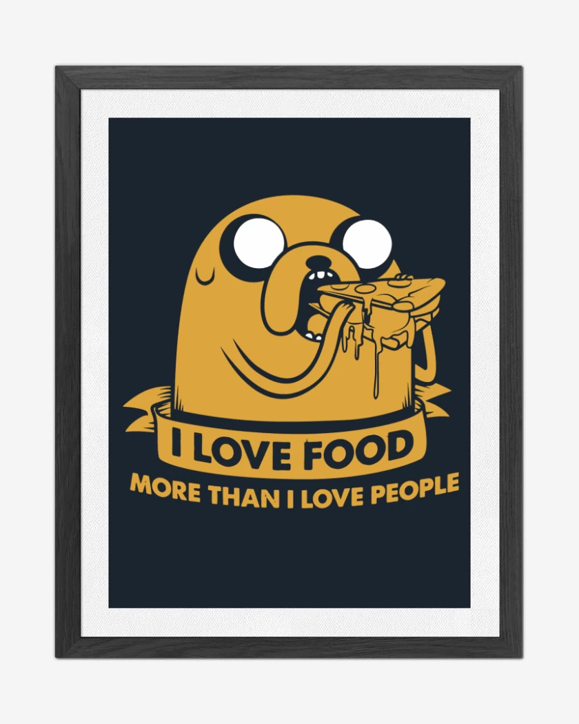 Cuadro decorativo Adventure Time - I love Food