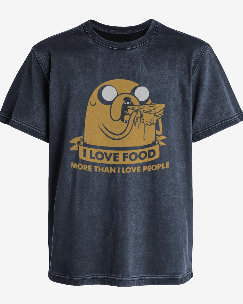 Polera desgastada Adventure Time - I love Food