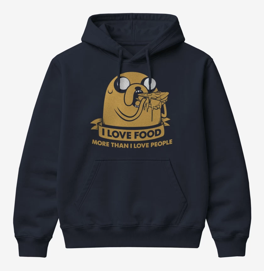 Poleron Canguro básico Adventure Time - I love Food