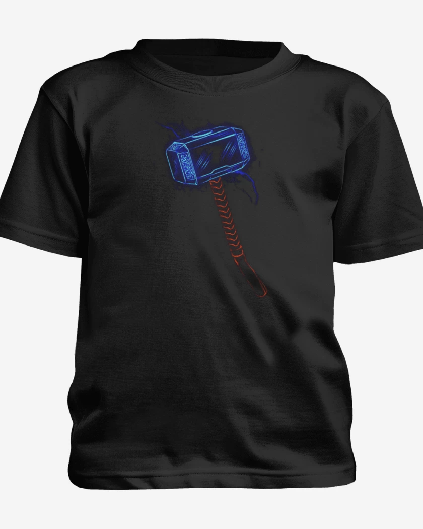 Polera de niño Negro de Martillo Thor