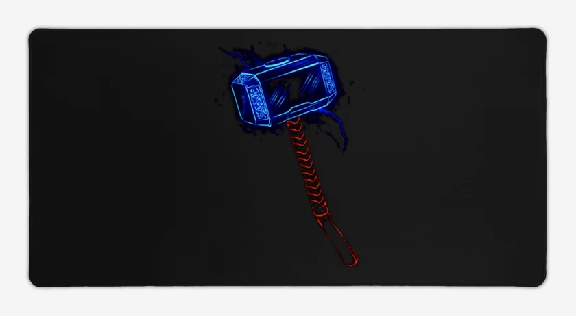 Mouse pad Gamer Negro de Martillo Thor