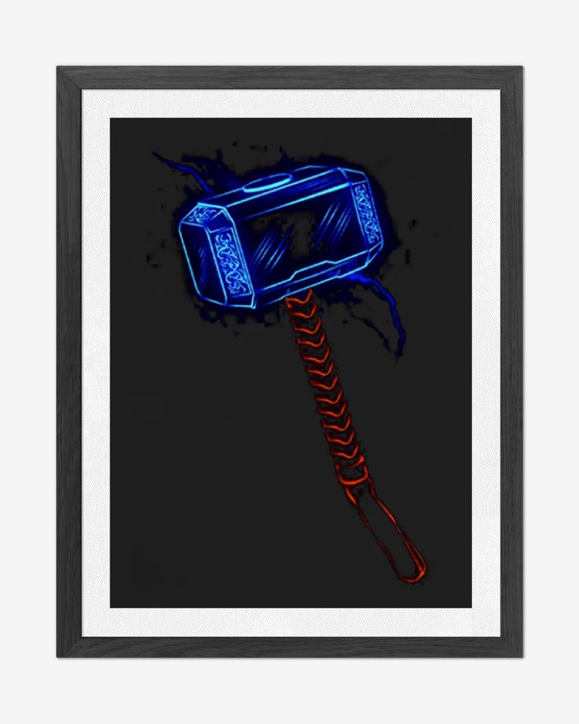 Cuadro decorativo Negro de Martillo Thor