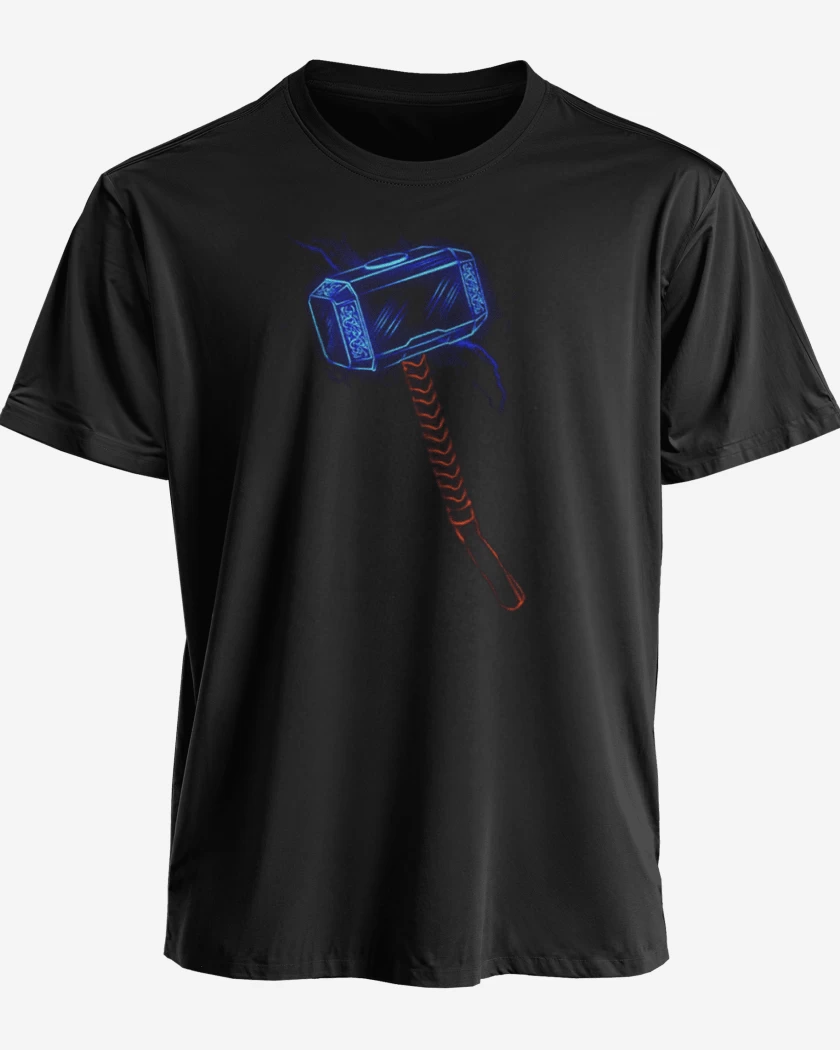 Polera premium Negro de Martillo Thor