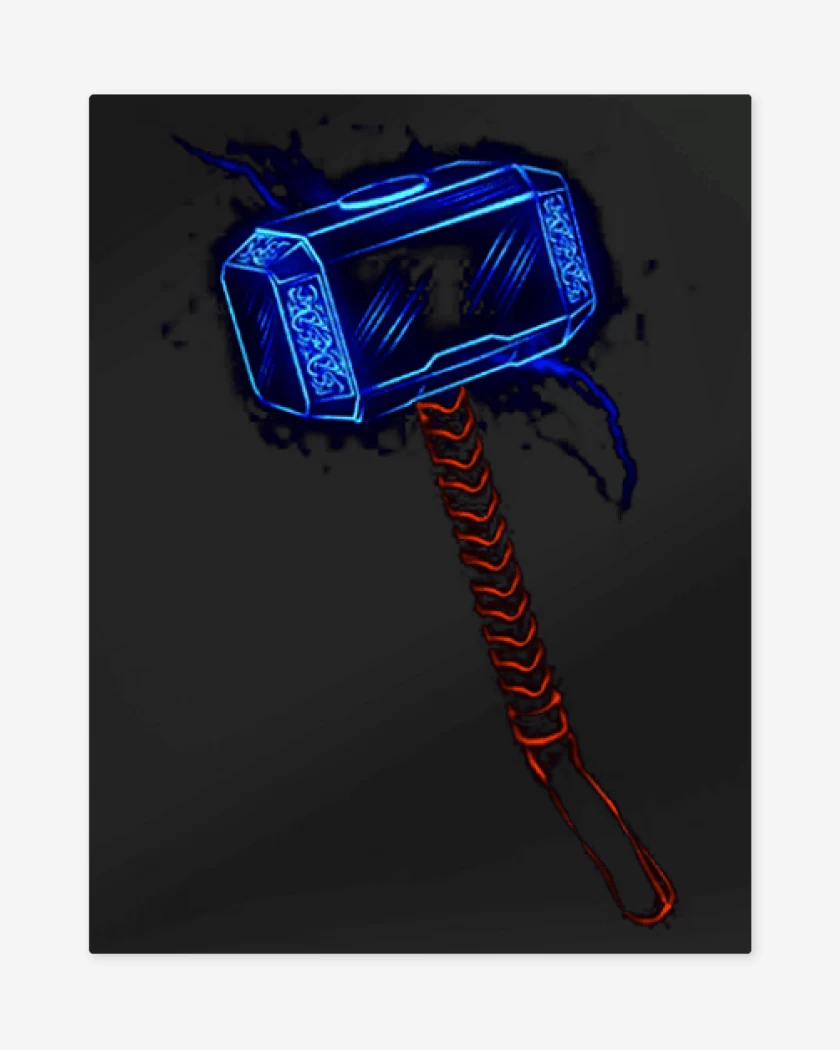 Print metalico Negro de Martillo Thor