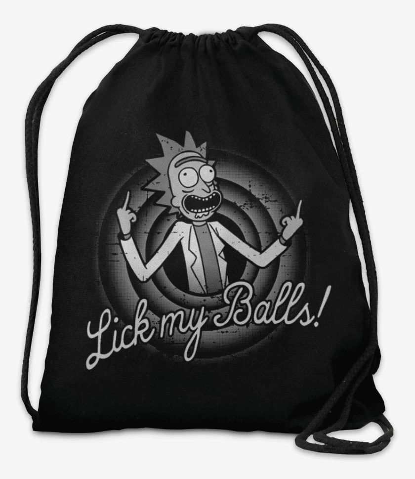 Mochila Negro de Rick Lick my balls