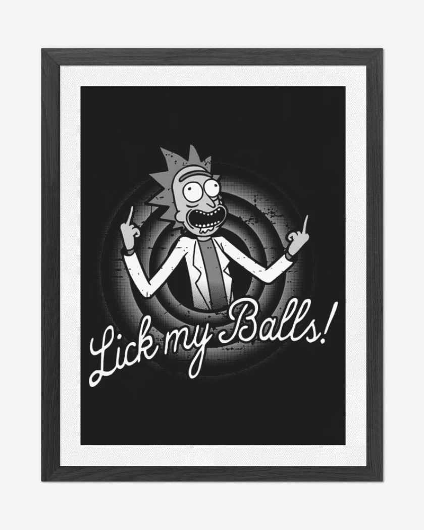Cuadro decorativo Rick Lick my balls