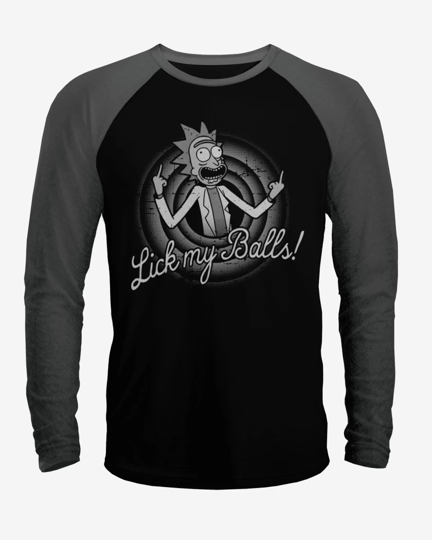 Polera Raglan Rick Lick my balls