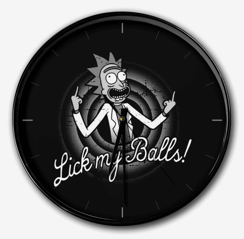 Reloj Negro de Rick Lick my balls