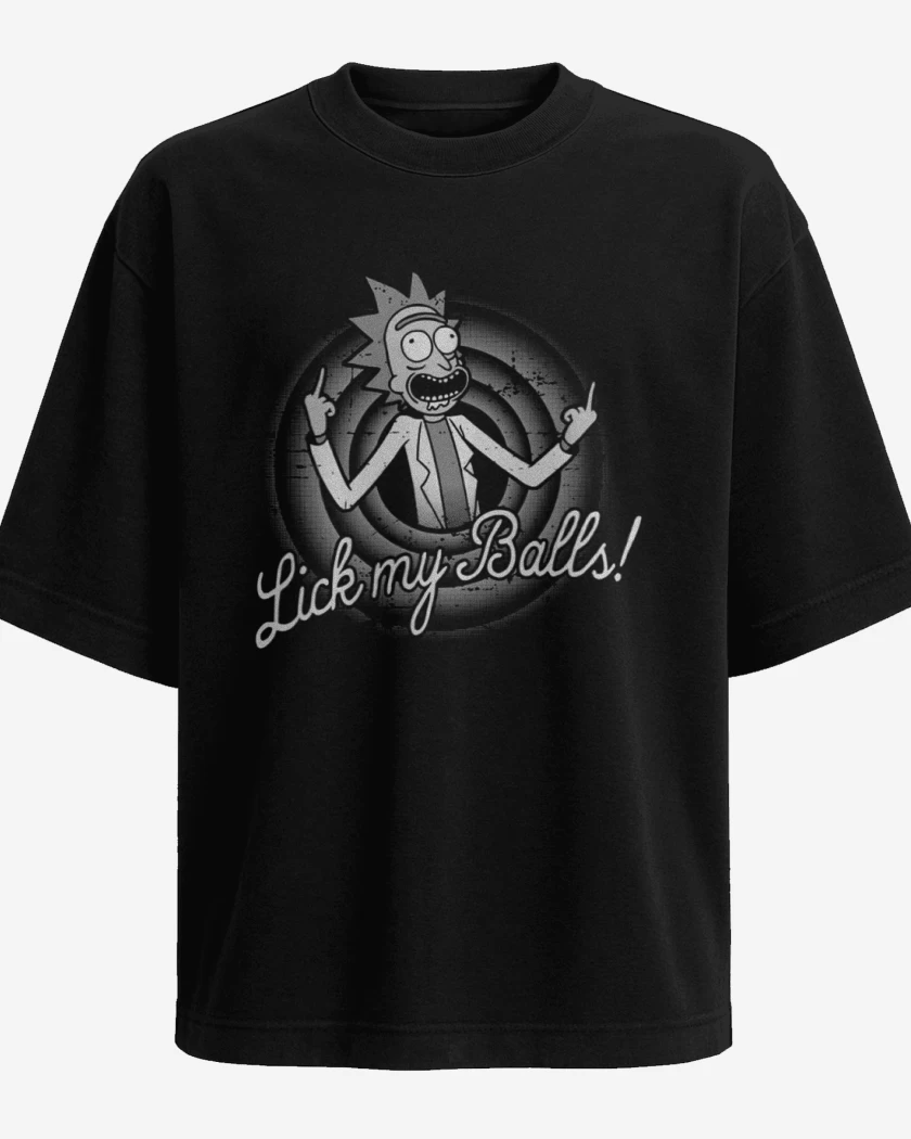 Polera Oversize Rick Lick my balls