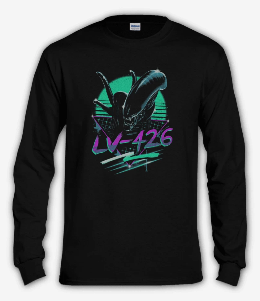 Polera manga larga Negro de Alieen