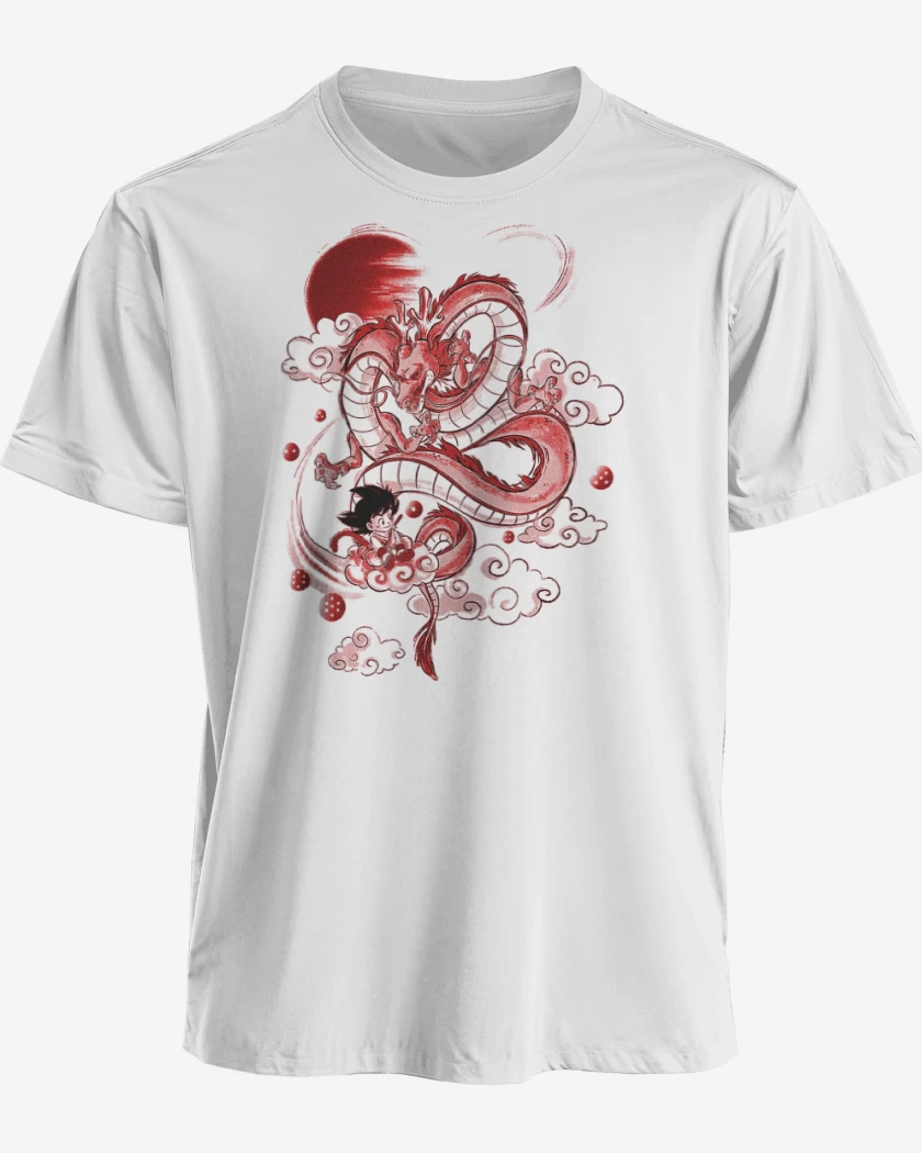 Polera premium Blanco de Goku friend