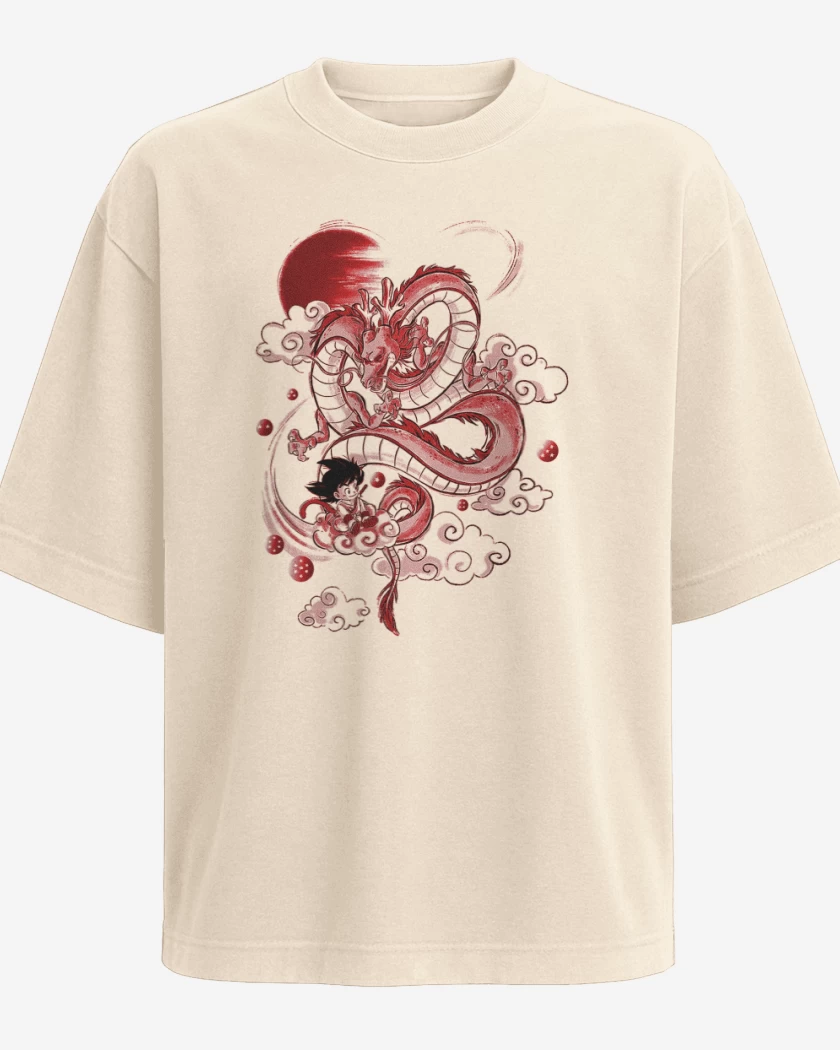 Polera Oversize Beige de Goku friend