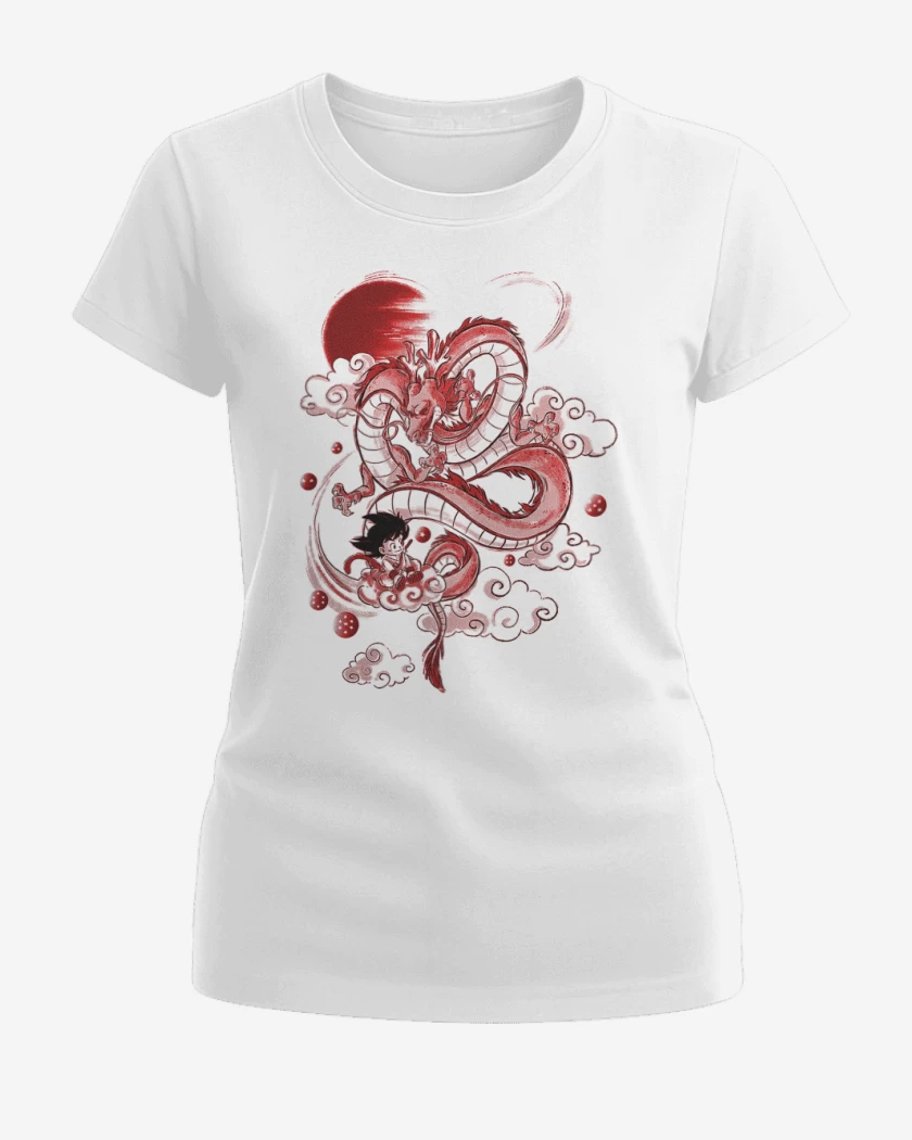 Polera de Mujer Blanco de Goku friend