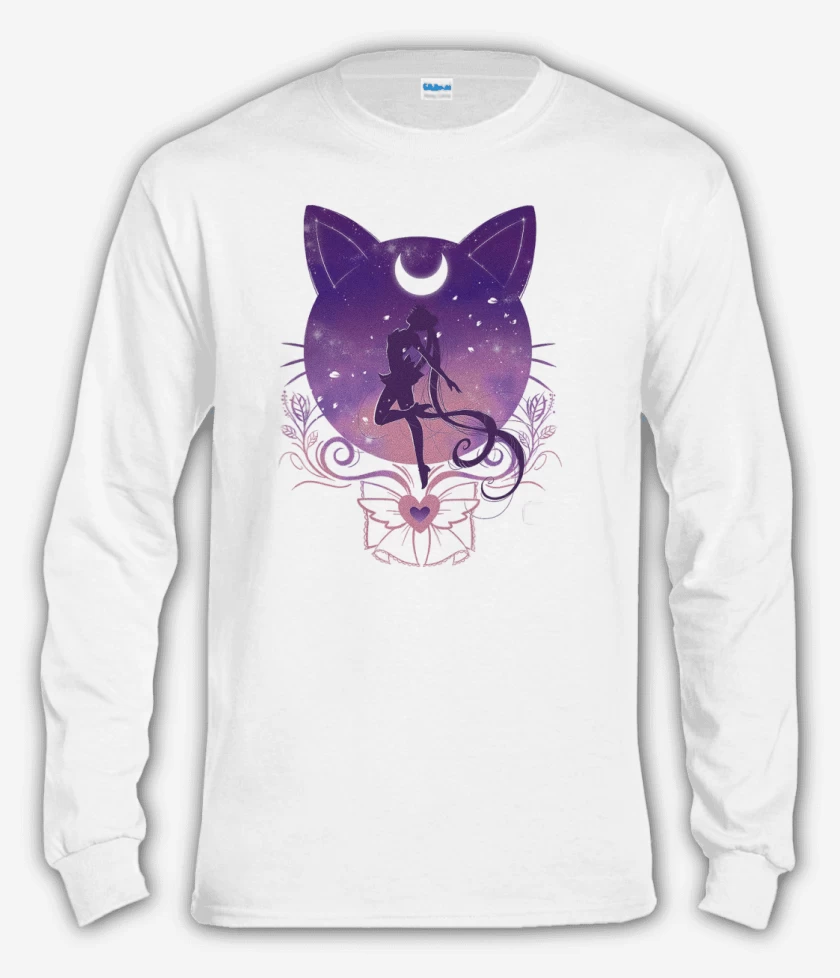 Polera manga larga Blanco de Sailor moon