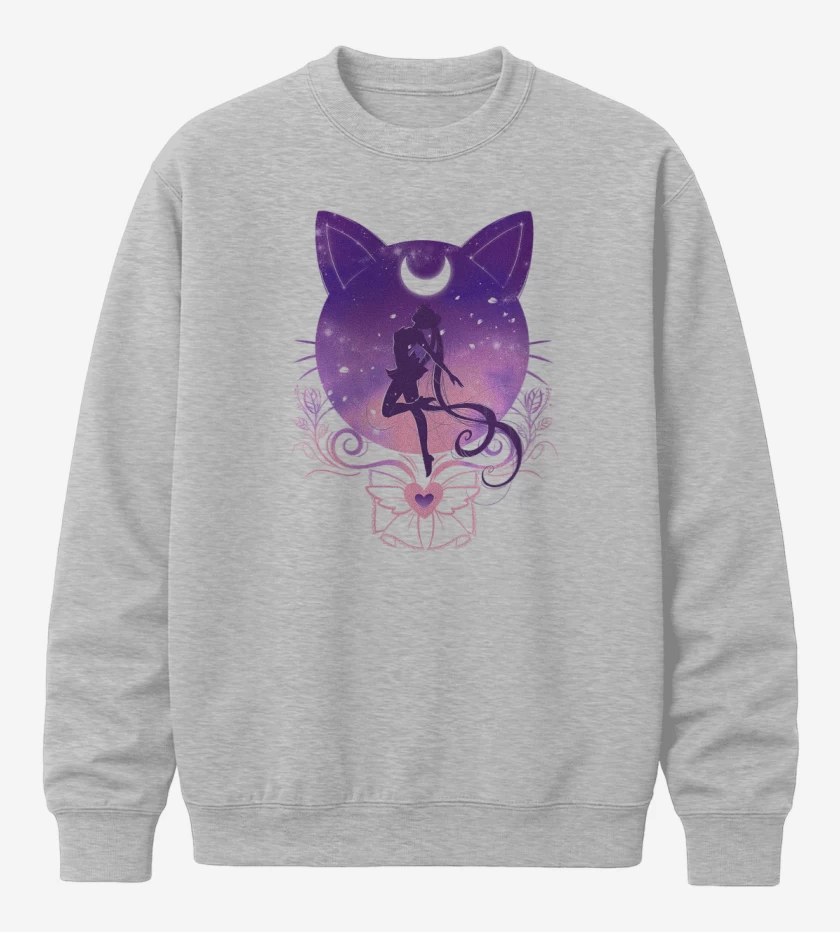 Poleron polo Gris Melange de Sailor moon