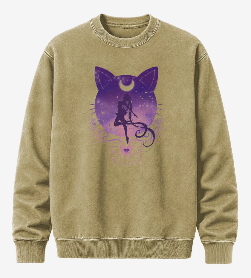 Poleron Polo Acid Wash Beige de Sailor moon