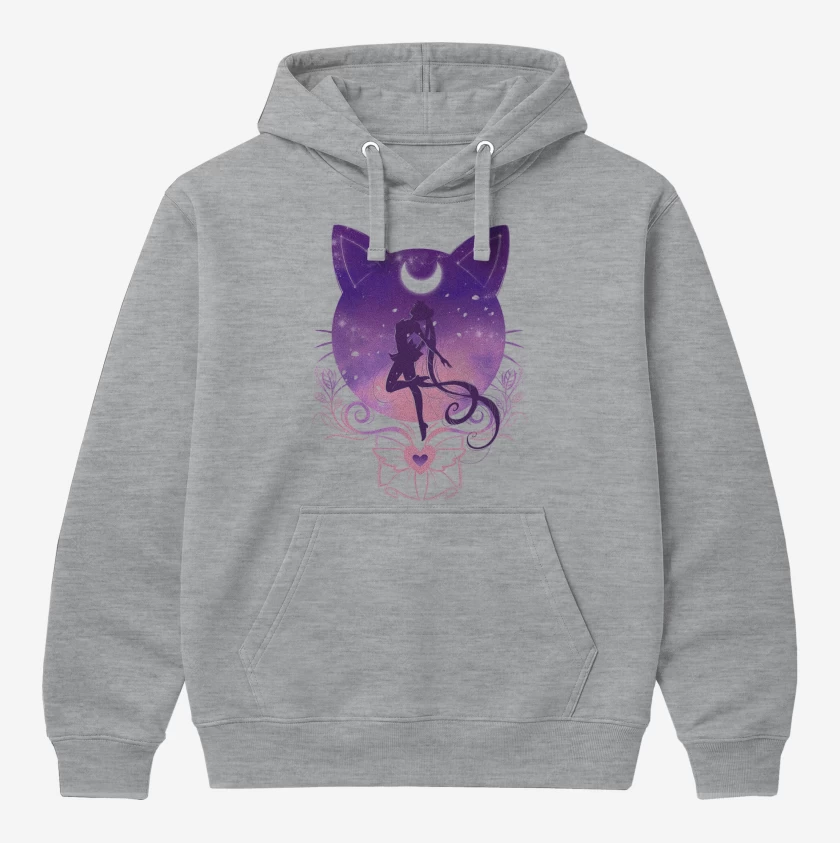 Polerón Canguro Gris Melange de Sailor moon