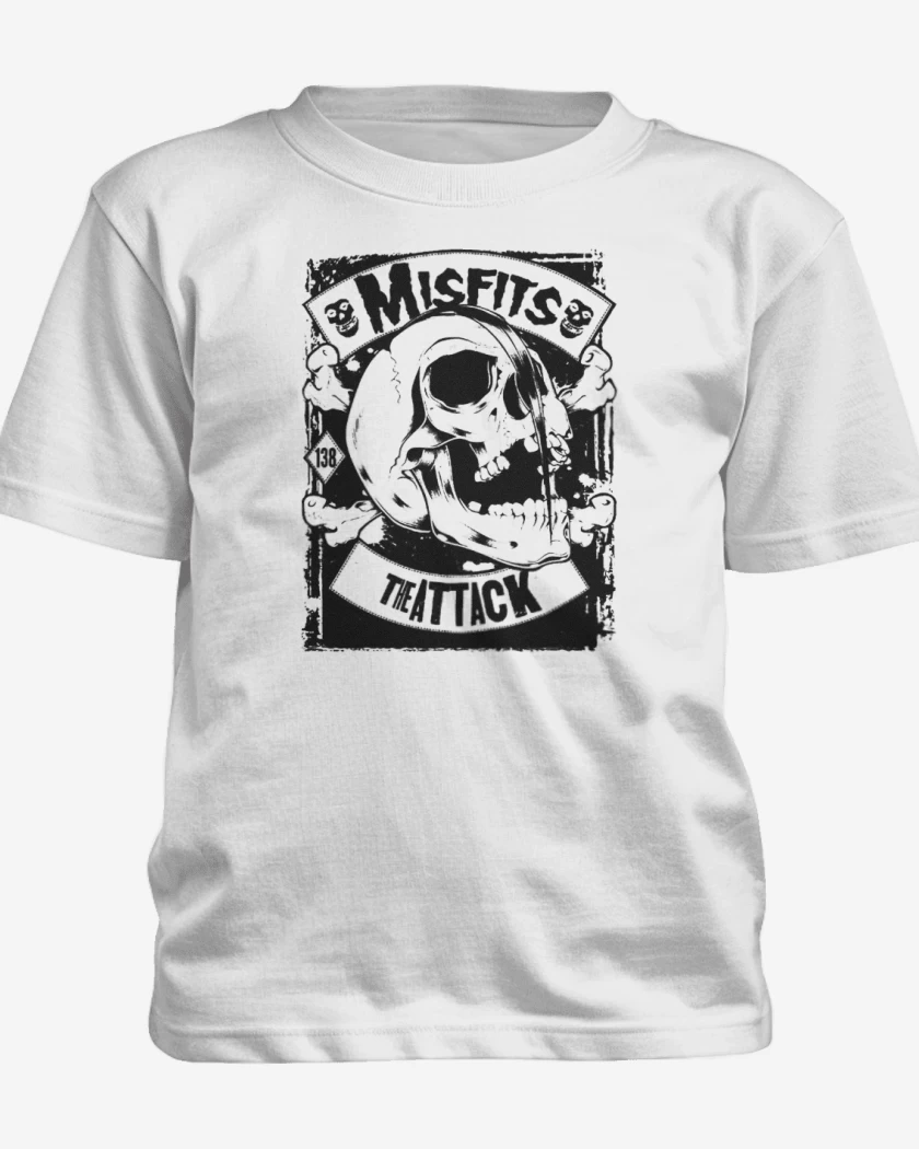 Polera de niño Blanco de Misfits The Atack
