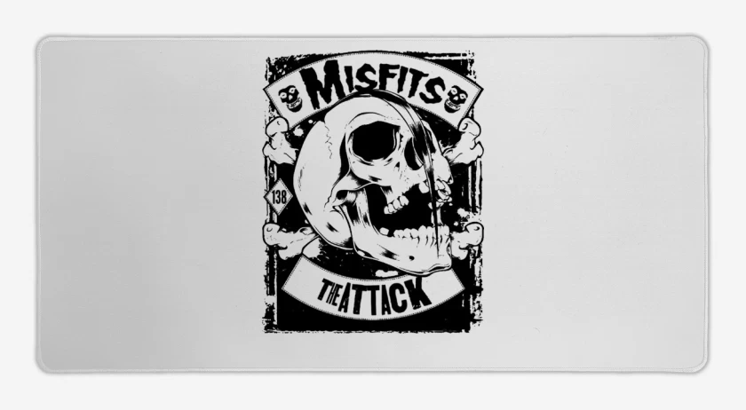 Mouse pad Gamer Blanco de Misfits The Atack