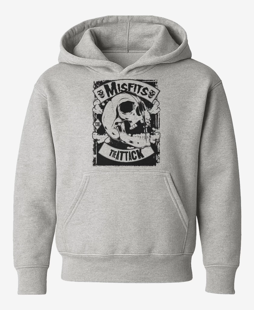Poleron de niño Gris Melange de Misfits The Atack