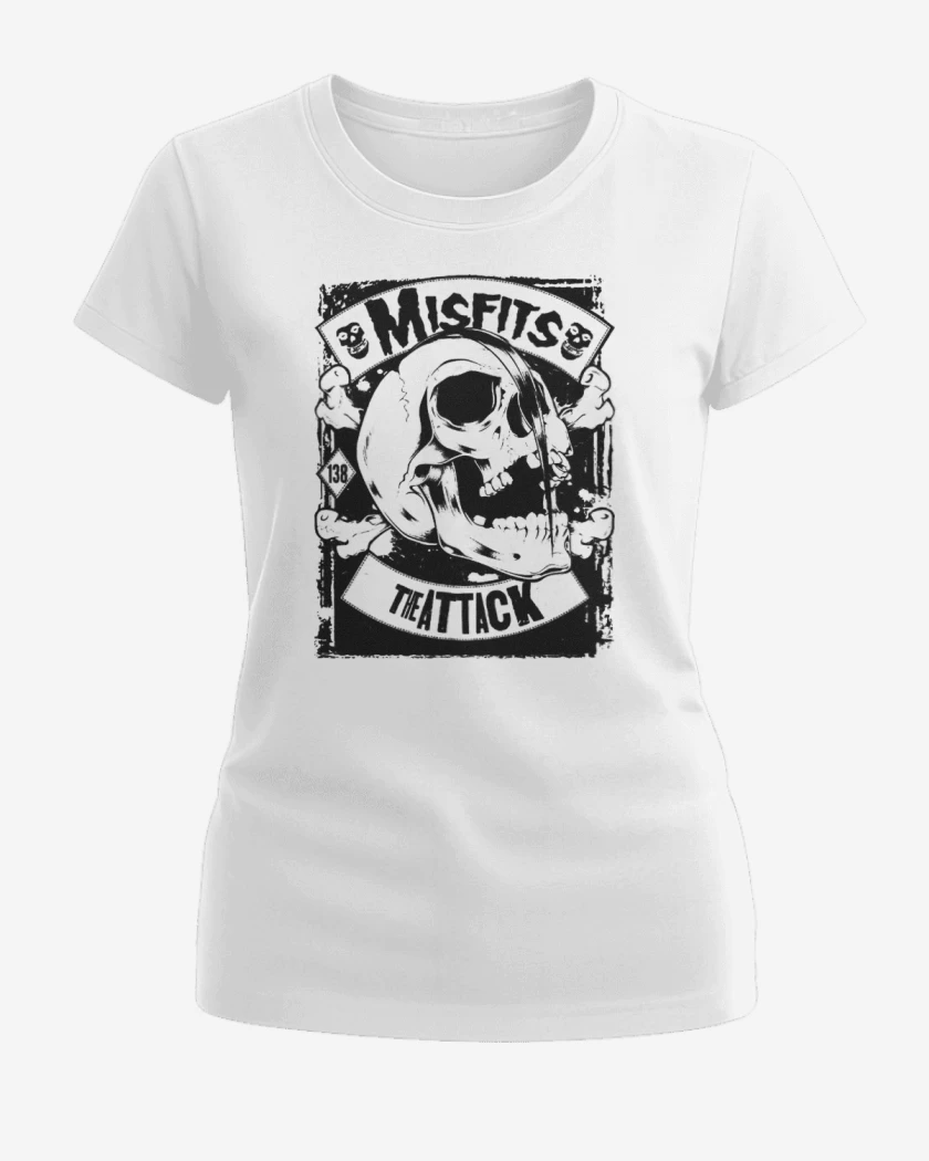 Polera de Mujer Blanco de Misfits The Atack