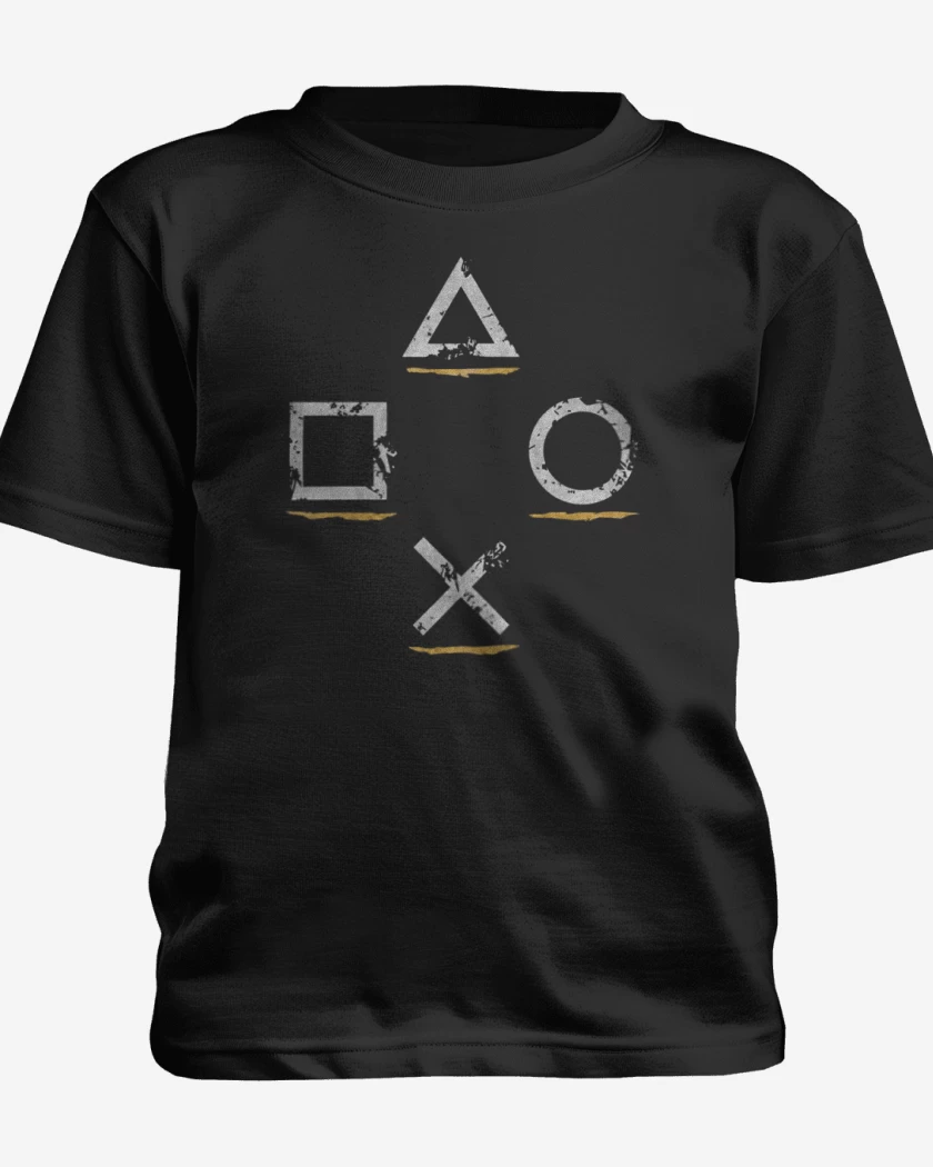 Polera de niño Negro de Botones play 