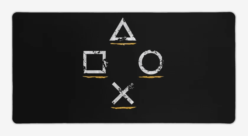 Mouse pad Gamer Negro de Botones play 
