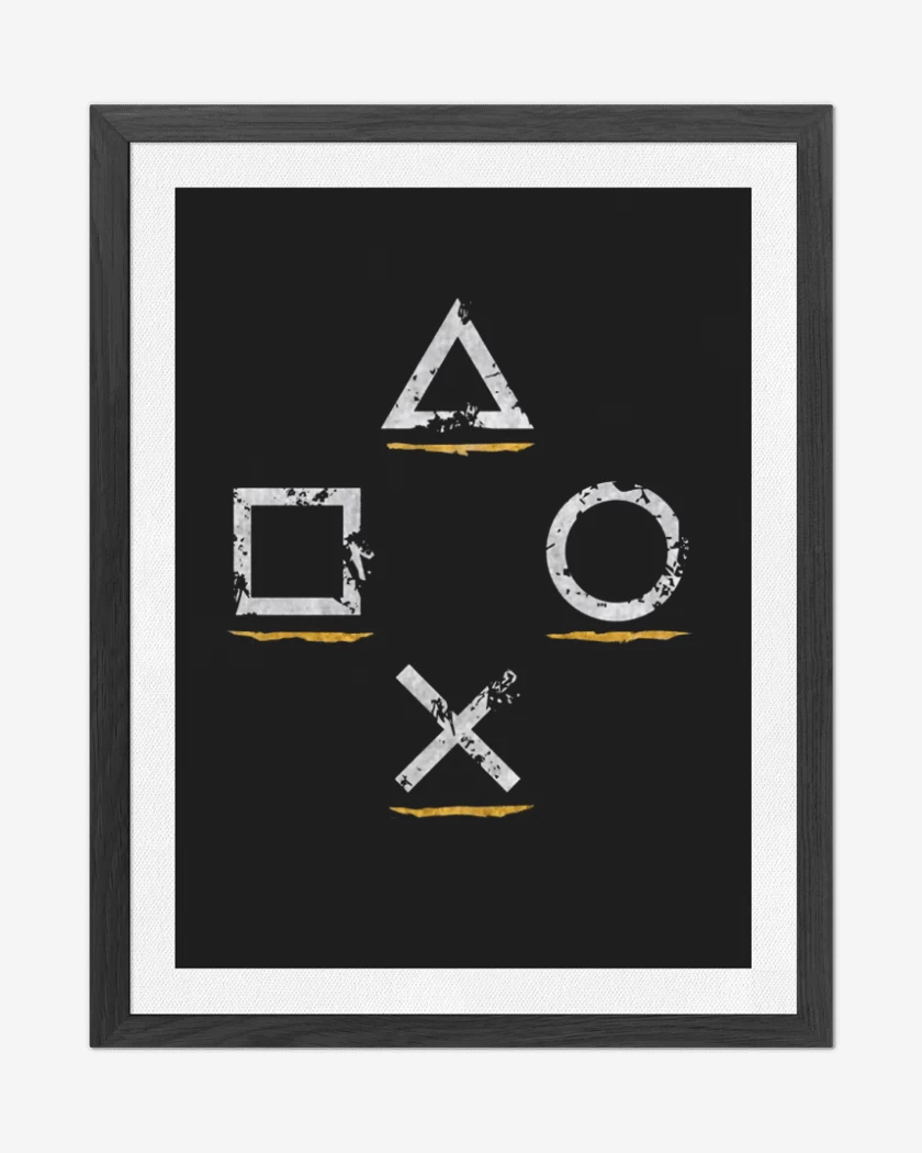 Cuadro decorativo Negro de Botones play 