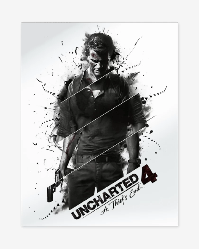 Print metalico Blanco de UNCHARTED