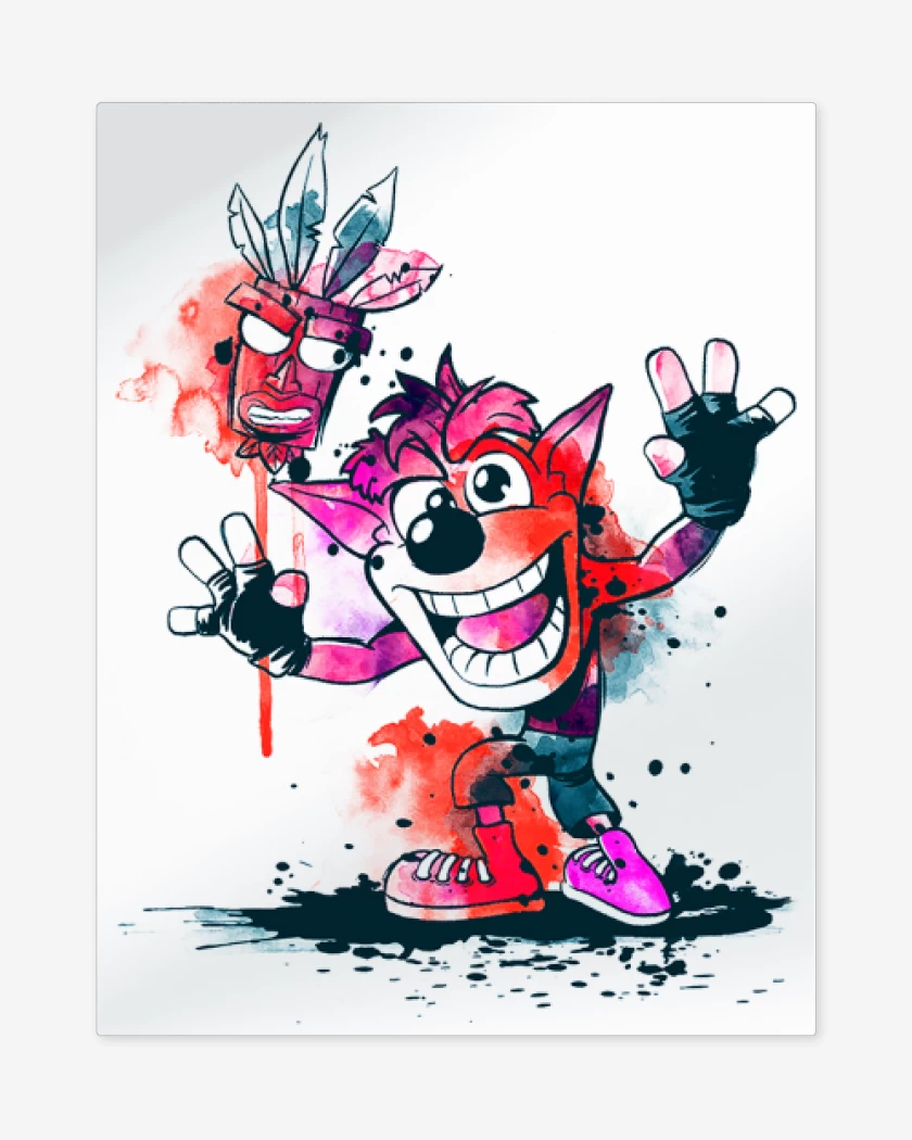 Print metalico Blanco de Bandicoot