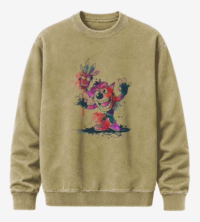 Poleron Polo Acid Wash Beige de Bandicoot