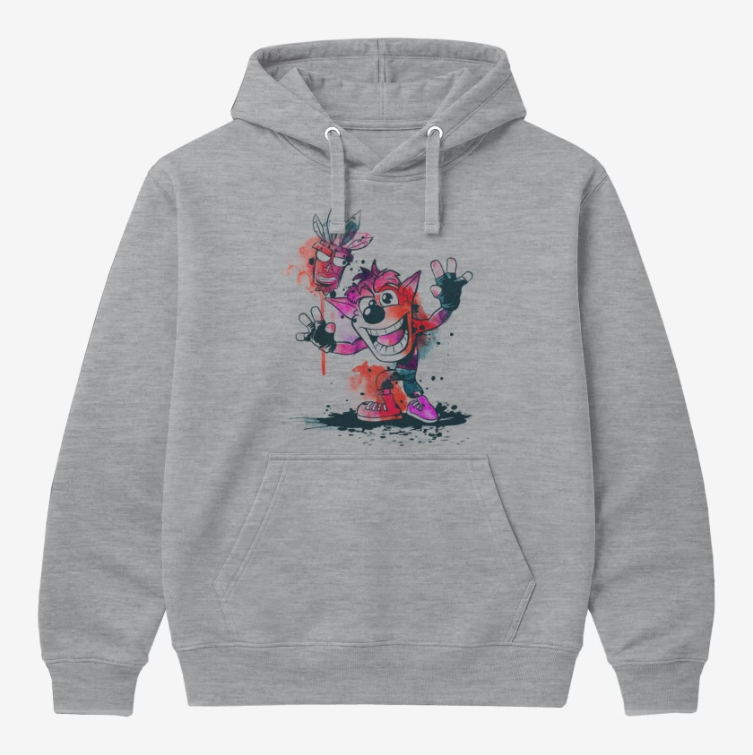 Polerón Canguro Gris Melange de Bandicoot