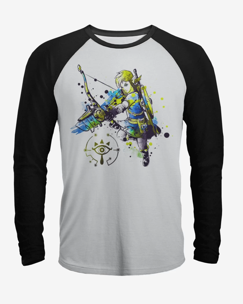 Polera Raglan Blanco / Negro de Link colors