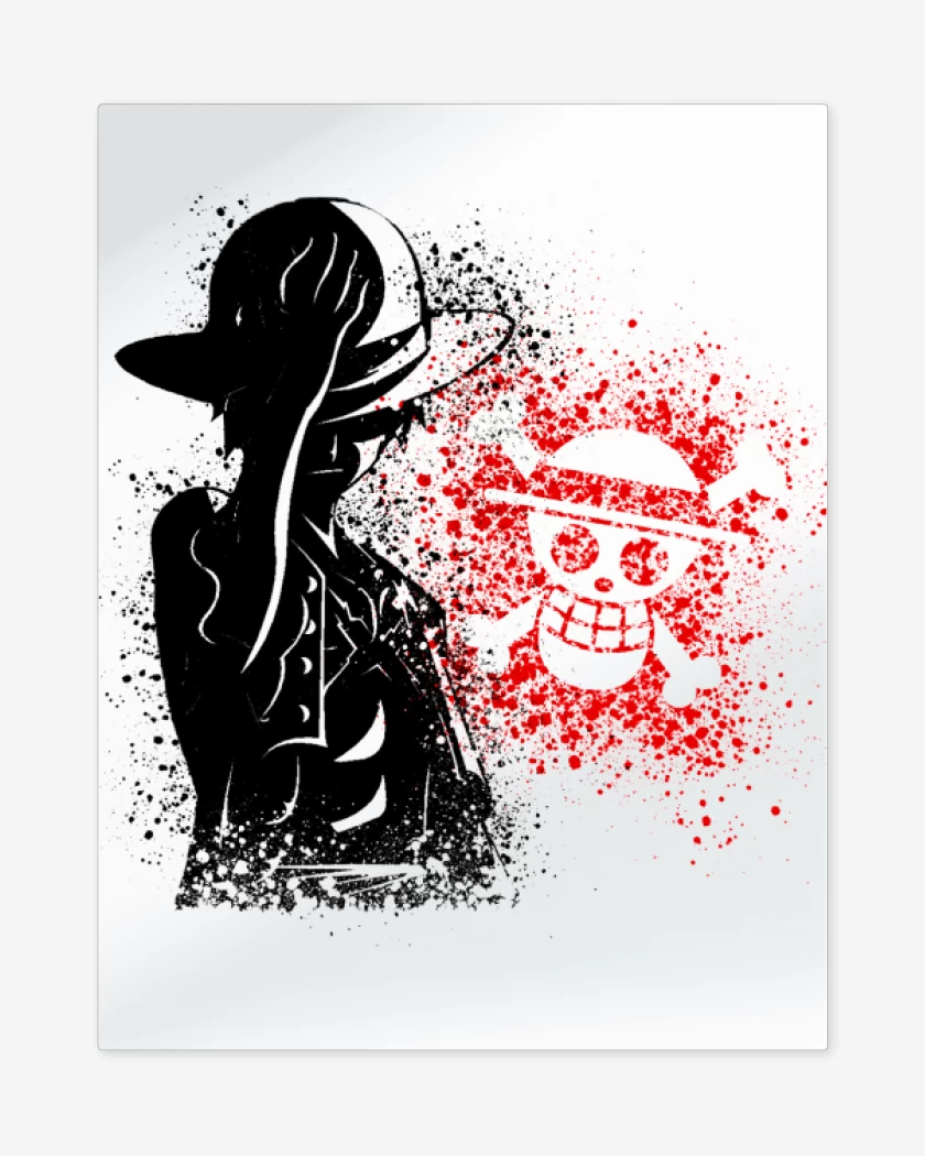 Print metalico Blanco de One piece 