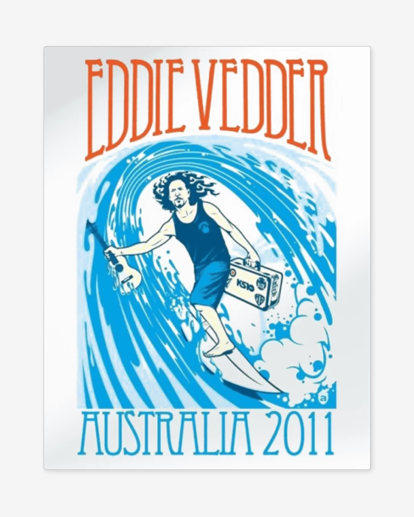 Print metalico Blanco de Eddie Wave 