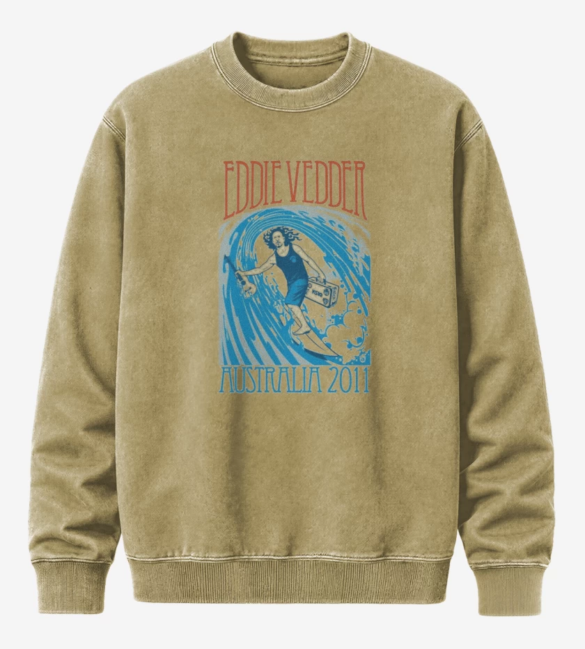 Poleron Polo Acid Wash Beige de Eddie Wave 