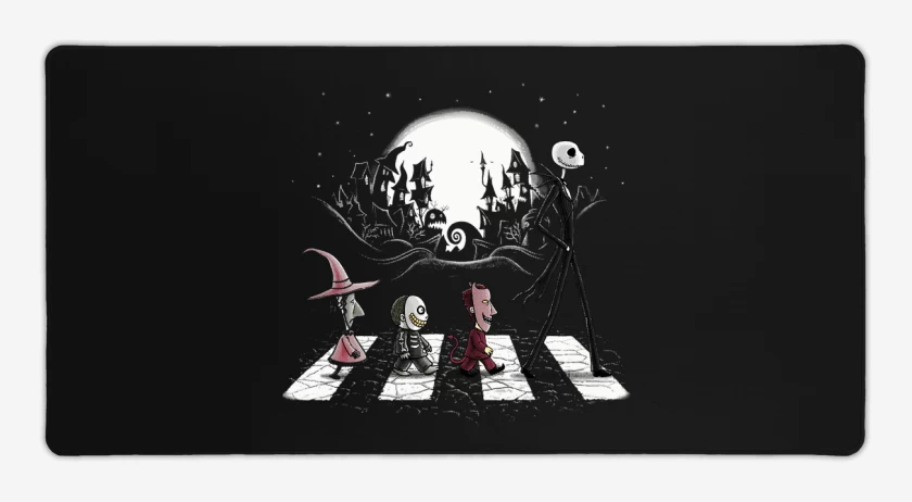 Mouse pad Gamer Negro de Jack Skellington