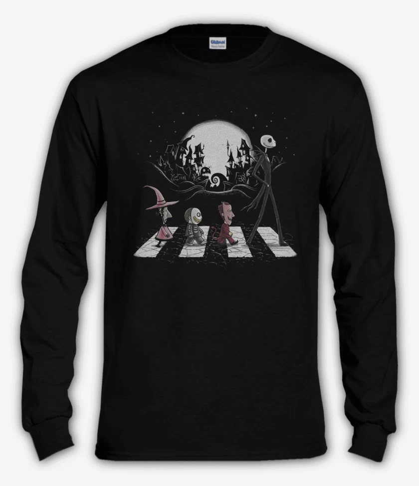 Polera manga larga Negro de Jack Skellington