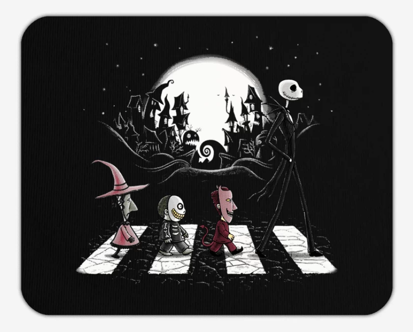 Mousepad Negro de Jack Skellington