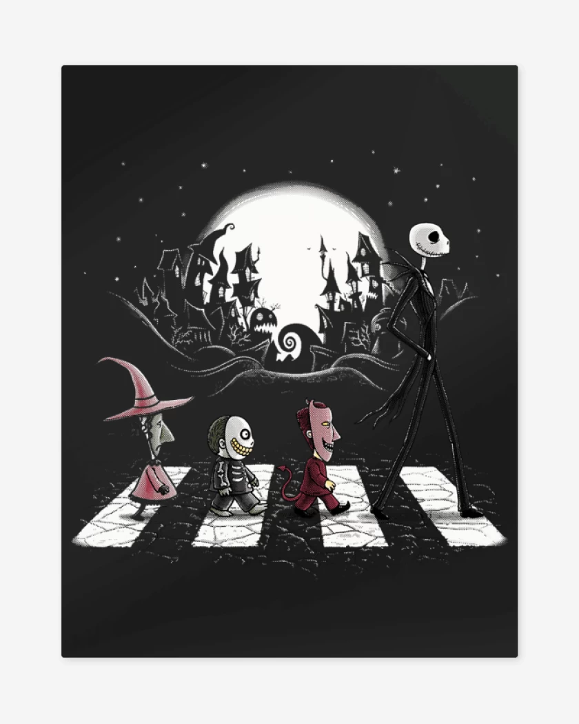 Print metalico Negro de Jack Skellington