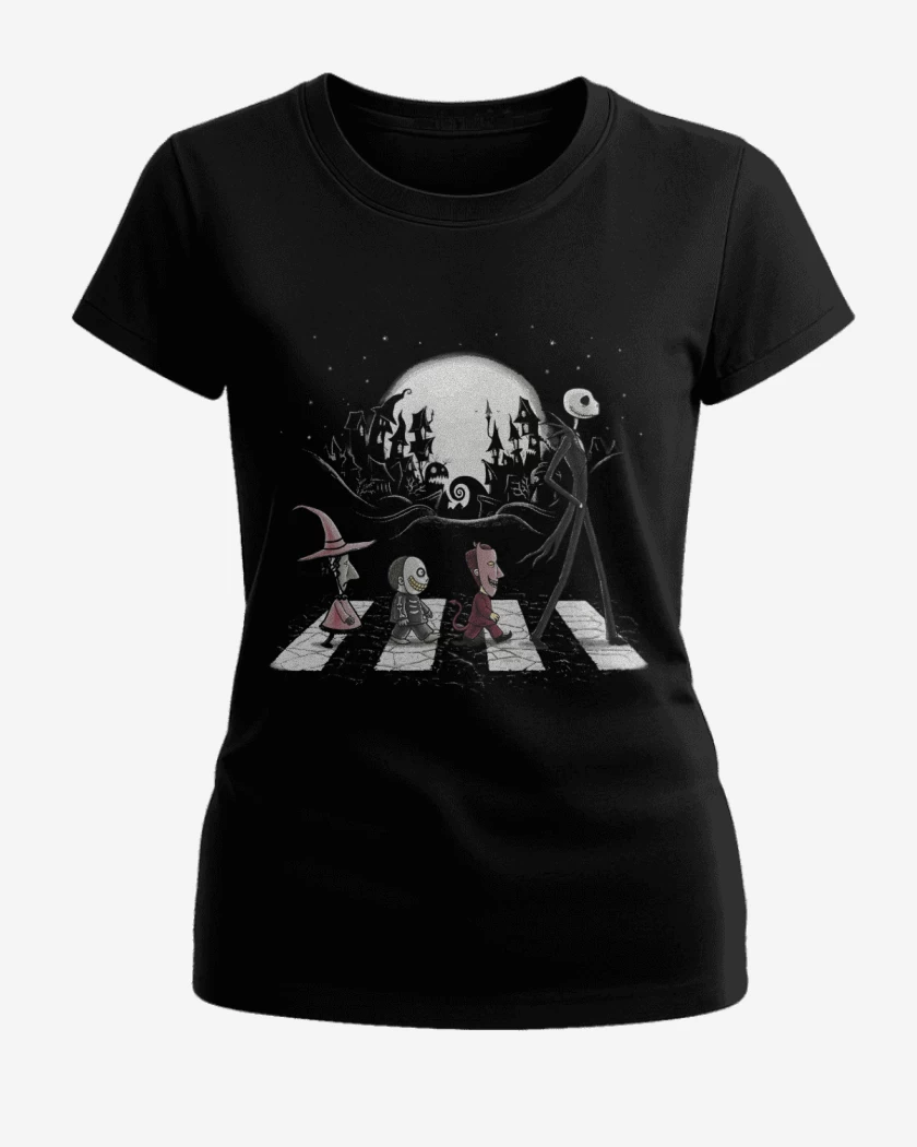 Polera de Mujer Negro de Jack Skellington
