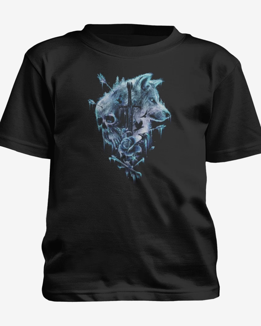 Polera de niño Negro de Winter is coming blue
