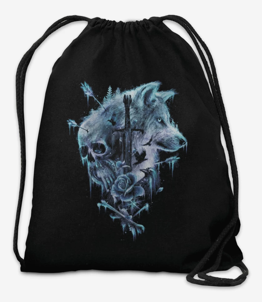 Mochila Negro de Winter is coming blue